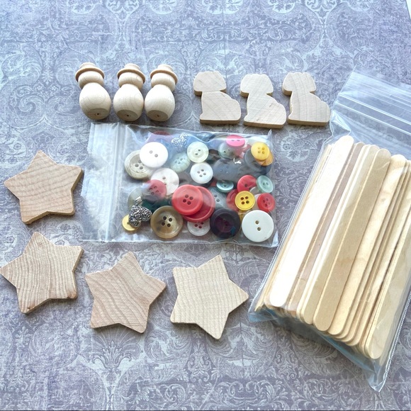 Other - Wood Craft Pieces Bundle -NEW